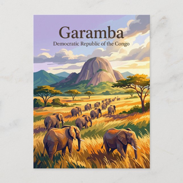 Carte Postale Parc national de la Garamba (Devant)