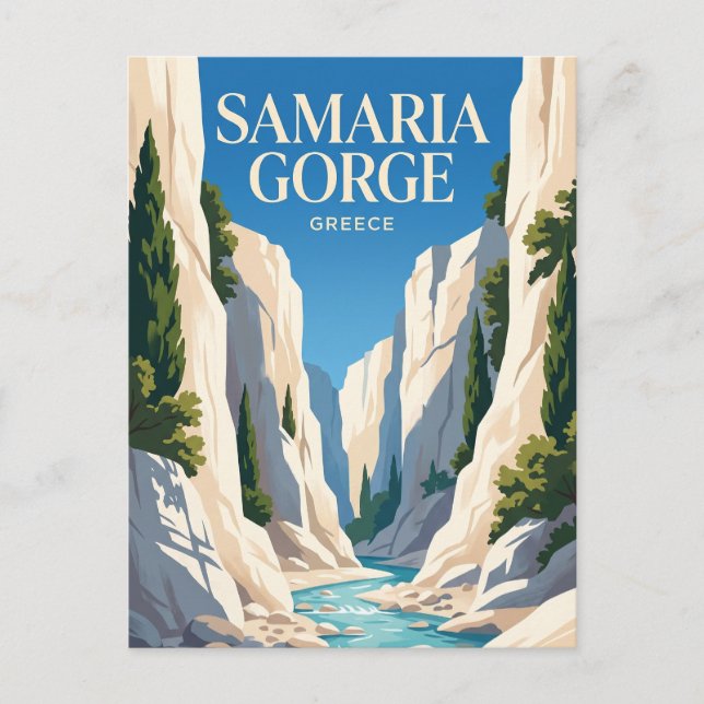Carte Postale Parc national de la gorge de Samaria Grèce (Devant)