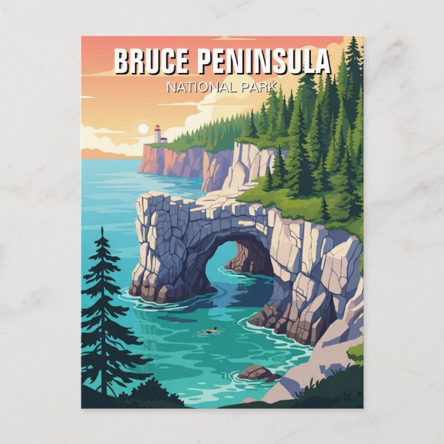 Carte Postale Parc national de la péninsule Bruce Canada (Devant)