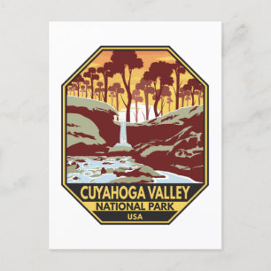 Carte Postale Parc national de la vallée de Cuyahoga Emblem Vint