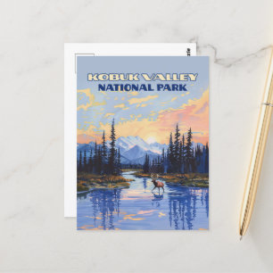 Carte Postale Parc national de la vallée de Kobuk Alaska Caribou