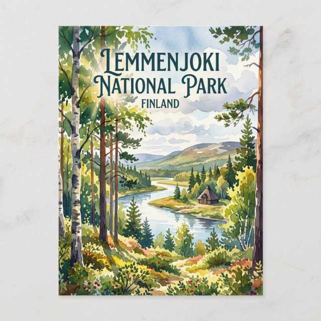 Carte Postale Parc national de Lemmenjoki Finlande (Devant)