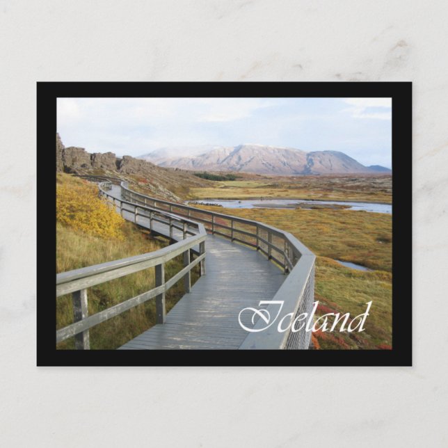 Carte Postale Parc national de l'Islande, Žingvellir (Devant)