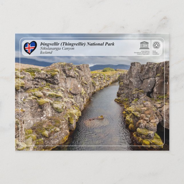 Carte Postale Parc national de l'UNESCO - Žingvellir (Thingvelli (Devant)