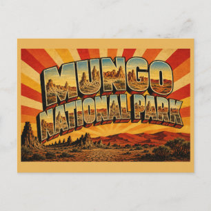 Carte Postale Parc national de Mungo NSW Outback Art de voyage v