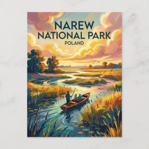 Carte Postale Parc national de Narew Pologne