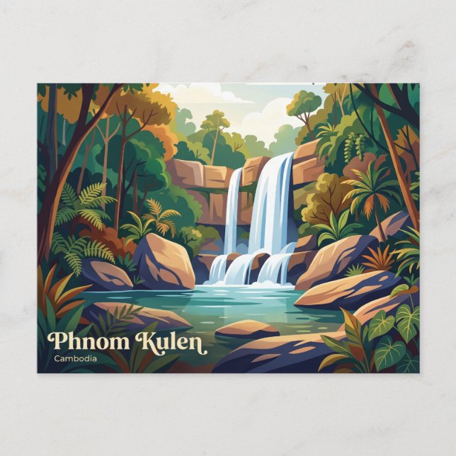 Carte Postale Parc national de Phnom Kulen Cambodge (Devant)