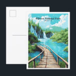 Carte Postale Parc national de Plitvice Croatie Vintage voyage a<br><div class="desc">Plitvice Parc National Croatie Art Vintage voyage Peinture Carte postale</div>