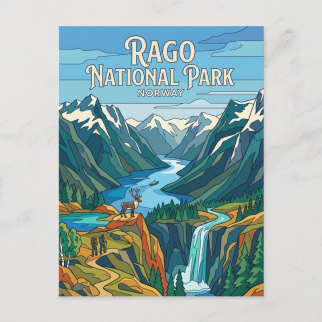Carte Postale Parc national de Rago Norvège (Devant)