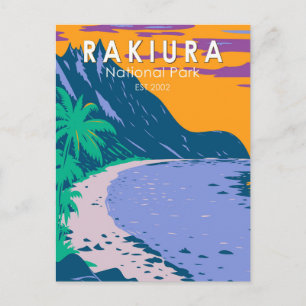 Carte Postale Parc national de Rakiura Nouvelle-Zélande Vintage