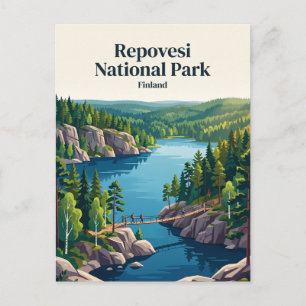 Carte Postale Parc national de Repovesi Finlande