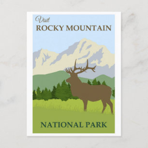 Carte Postale Parc national de Rocky Mountain vintage Colorado