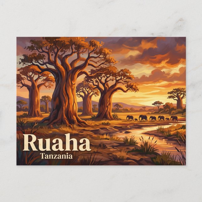 Carte Postale Parc national de Ruaha Tanzanie (Devant)
