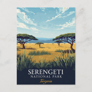 Carte Postale Parc national de safari Serengeti