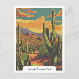 Carte Postale Parc national de Saguaro, Arizona, États-Unis