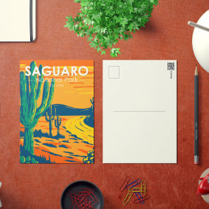 Carte Postale Parc national de Saguaro Arizona Vintage