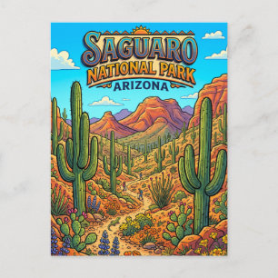 Carte Postale Parc national de Saguaro Tucson Arizona