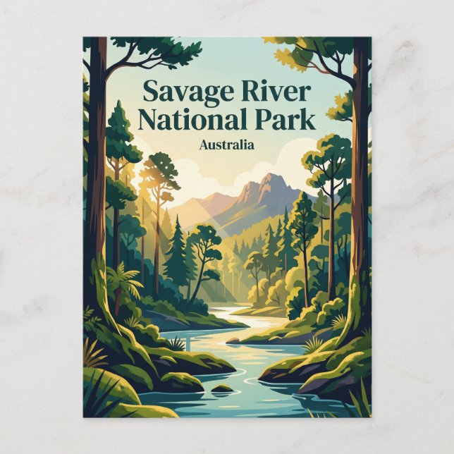 Carte Postale Parc national de Savage River Australie (Devant)