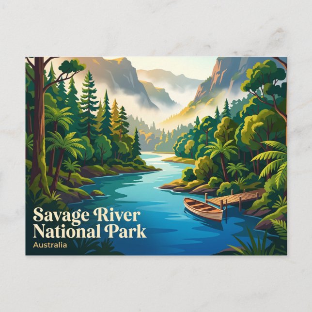 Carte Postale Parc national de Savage River Australie (Devant)