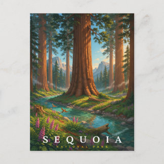 Carte Postale Parc national de Sequoia Californie Voyage en forê