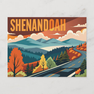 Carte Postale Parc national de Shenandoah en skyline