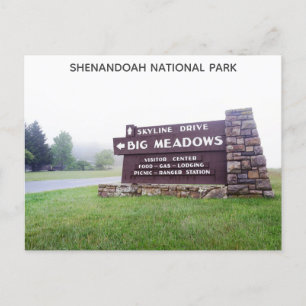Carte Postale Parc national de Shenandoah Skyline Drive Virginie
