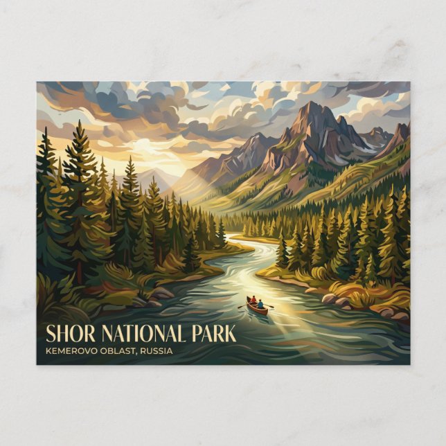 Carte Postale Parc national de Shor Russie (Devant)