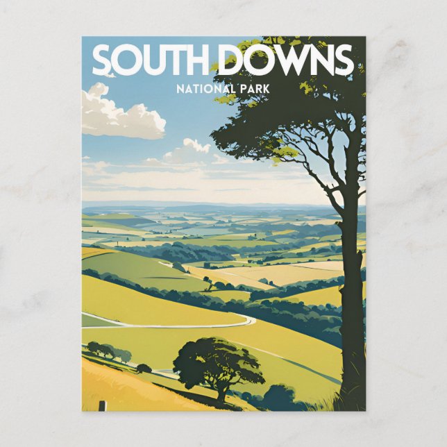 Carte Postale Parc national de South Downs (Devant)