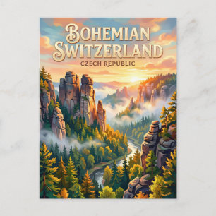 Carte Postale Parc national de Suisse bohémienne République tchè