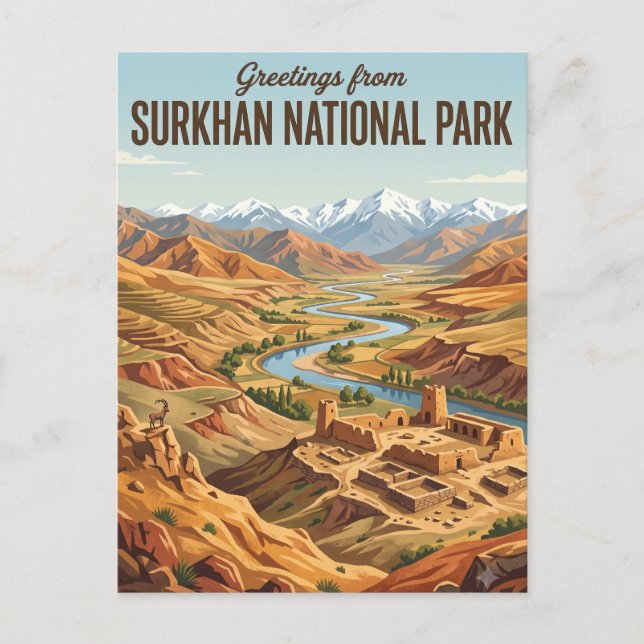 Carte Postale Parc national de Surkhan Ouzbékistan (Devant)