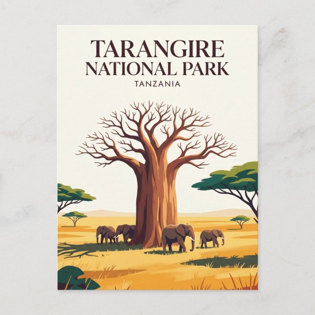 Carte Postale Parc national de Tarangire Tanzanie (Devant)