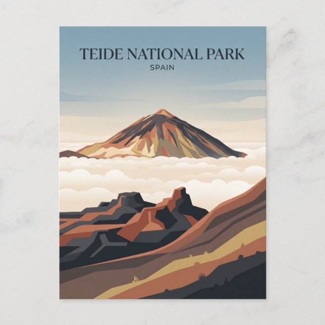 Carte Postale Parc national de Teide Espagne (Devant)