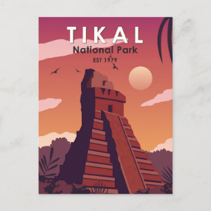 Carte Postale Parc national de Tikal Guatemala Vintage