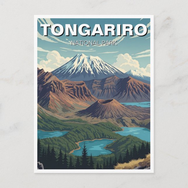 Carte Postale Parc national de Tongariro Voyage en Nouvelle-Zéla (Devant)