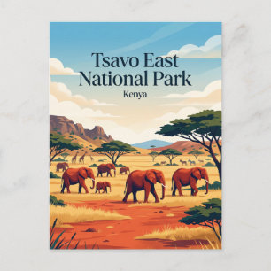 Carte Postale Parc national de Tsavo Est Kenya