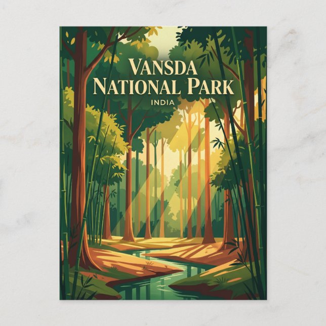 Carte Postale Parc national de Vansda Inde (Devant)