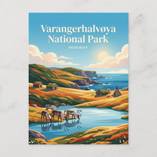 Carte Postale Parc national de Varangerhalvøya Norvège