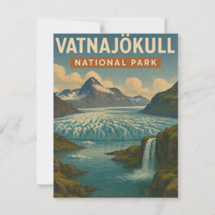 Carte Postale Parc national de Vatnajokull Islande Voyage Vintag