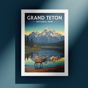 Carte Postale Parc national de vintage Grand Teton