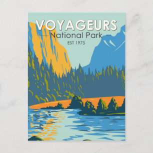 Carte Postale Parc national de Voyageurs Vintage