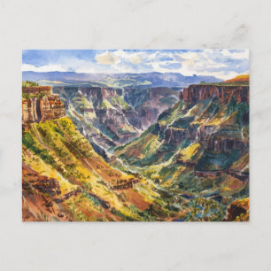 Carte Postale Parc national de Waimea Canyon, peinture aquarelle