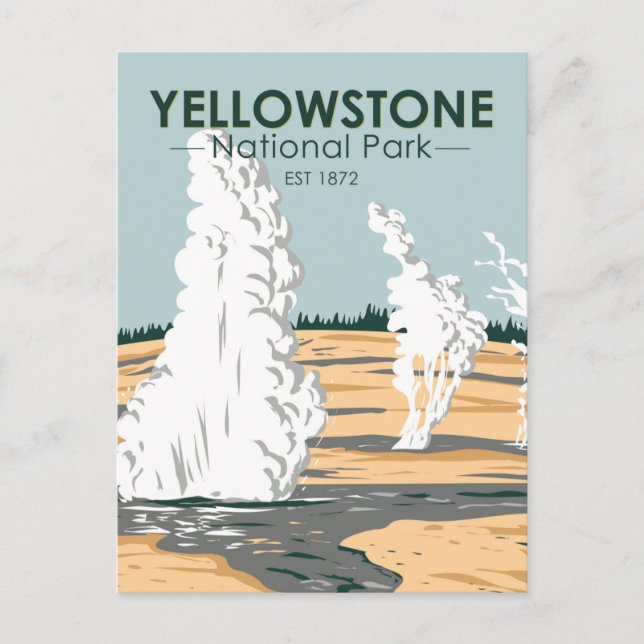 Carte Postale Parc national de Yellowstone Bassin de Norris Geys (Devant)