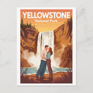 Carte Postale Parc national de Yellowstone, Couple romantique