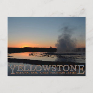 Carte Postale Parc national de Yellowstone Great Fountain Geyser