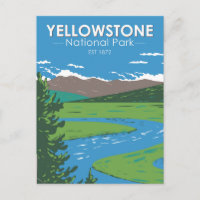 Parc national de Yellowstone Hayden Valley Vintage