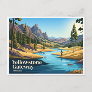Carte Postale Parc national de Yellowstone Montana Gateway Gardi