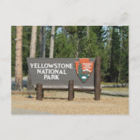 Parc national de Yellowstone, panneau, Wyoming, Ét