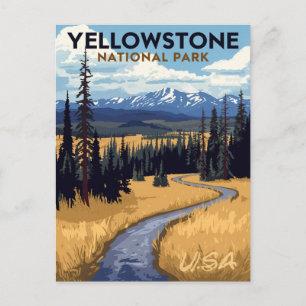 Carte Postale Parc national de Yellowstone Vintage