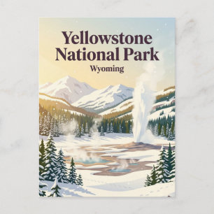 Carte Postale Parc national de Yellowstone, Wyoming, États-Unis