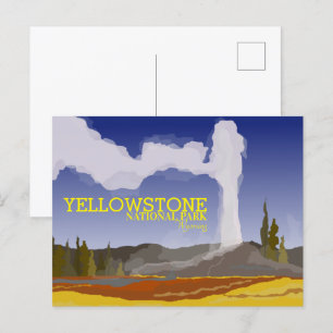 Carte Postale Parc national de Yellowstone, Wyoming Geyser